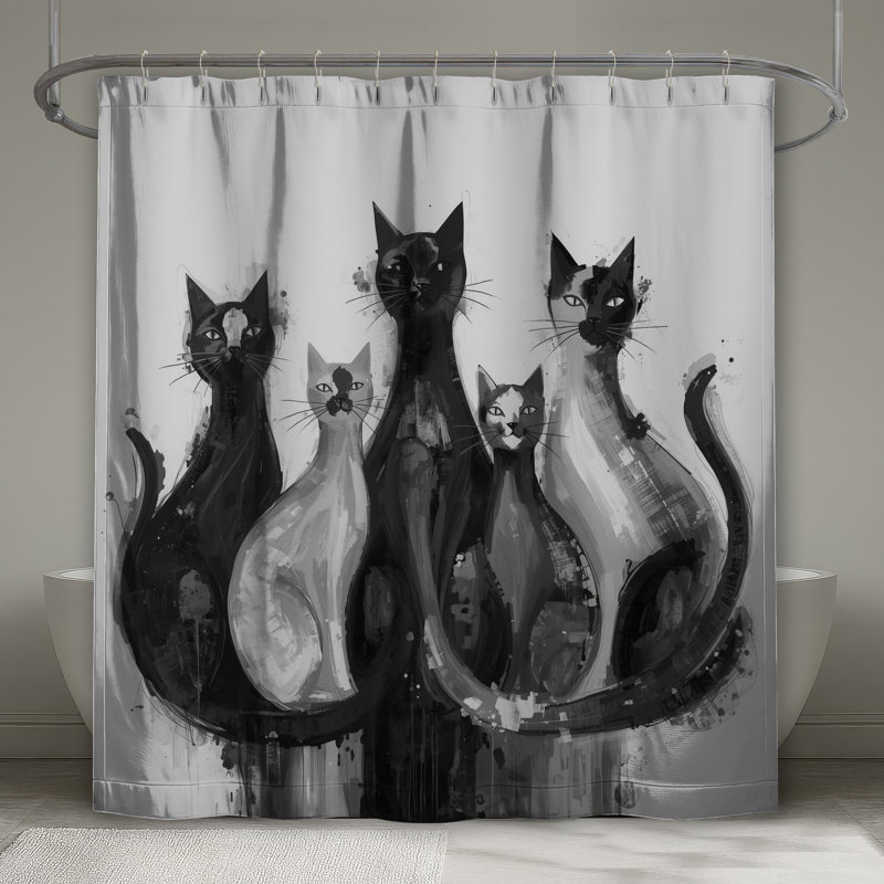 Rideaux de douche monochromes extra longs, L 70 po x H 72 po