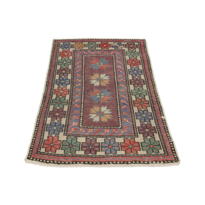 Tapis tribal turc multicolore 3x5