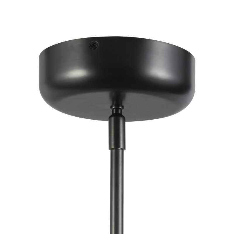 Sutton 36-in Black dimmable LED Chandelier, Smoked Glass, Oil Rubbed Bronze