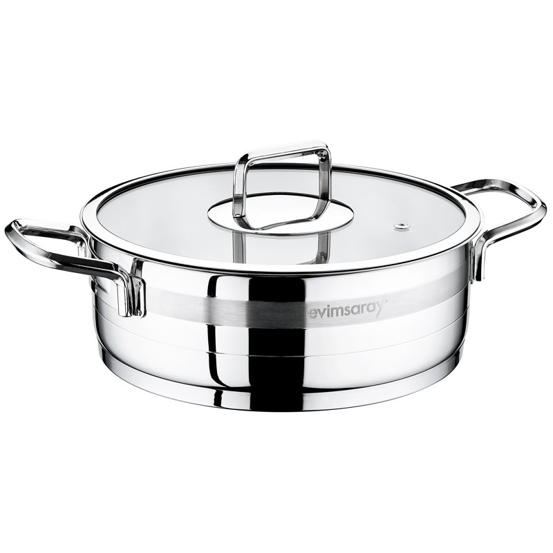 Belfry Kitchen Gus Stainless Steel Standard Pot, 24 cm