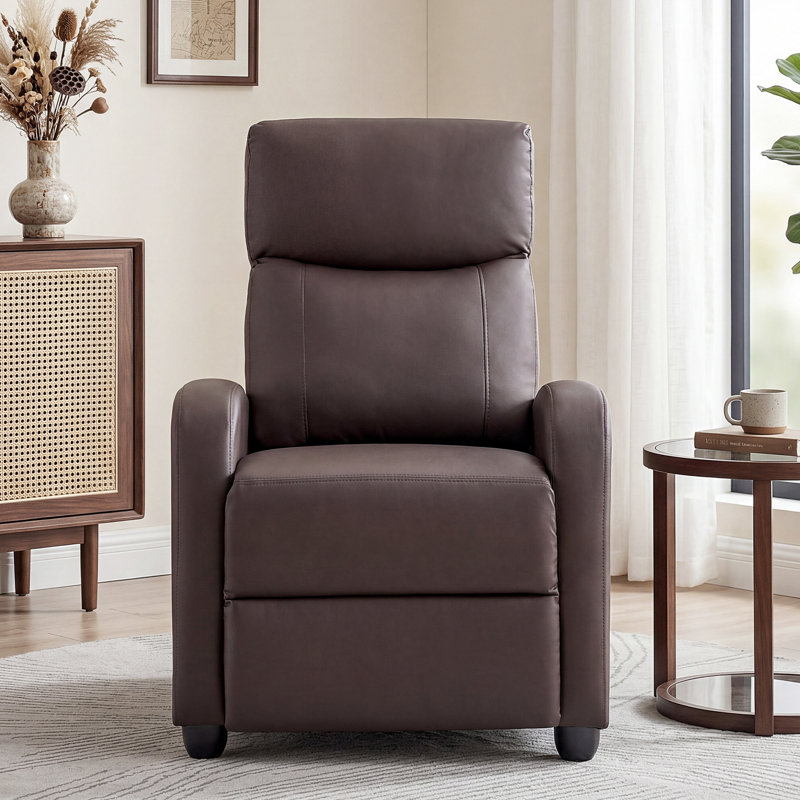 Nailea 25.2" Wide Standard Recliner, Brown