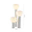 Lampe de table blanche à 3 lumières de 17,7 po de hauteur avec abat-jour en verre opale blanc