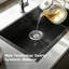 Évier de station de travail encastré à simple cuve en quartz composite HIGOLD de L 30 po avec nouvelle technologie-122512348