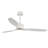 Modern White Ceiling Fan With Light, Featuring 3 ABS Plastic Blades, Remote Control Operation, Reversible DC Motor, And Dimmable LED Lighting.-1667307260
