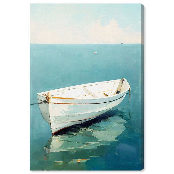 Breakwater Bay Stinson Boat On Canvas Print | Wayfair