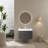 Orear 30'' Striped Single Bathroom Vanity with Solid Surface Top