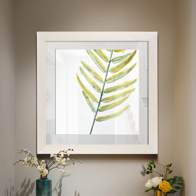 Verdant impressions VII-reproduction d’art, Papier encadré blanc, H 27,5 po x l 27,5 po x P 1,5 po