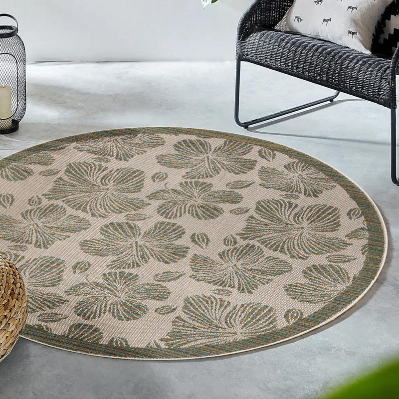 Tapis intérieur / extérieur Mehpare, Rond 7 pi 10 po