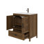 Ensemble de meuble-lavabo 30 po avec lavabo encastré et robinet, espace de rangement caché-113575899-113575900