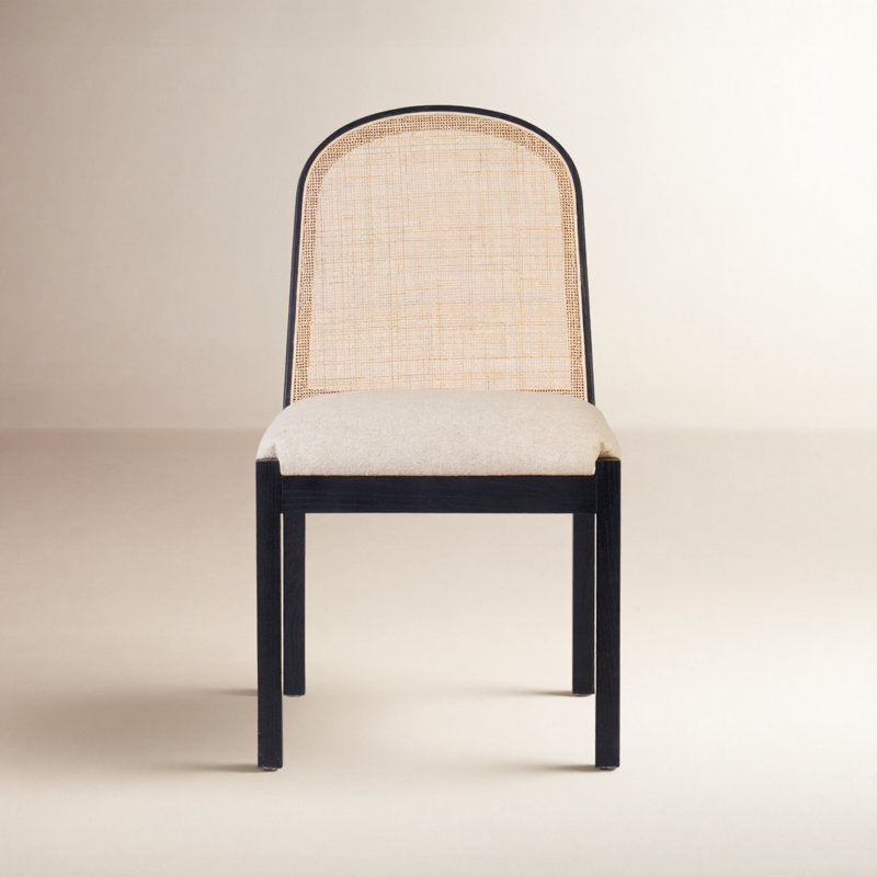 Wooley Caigan Cane Dining Chair, Brushed Ebony