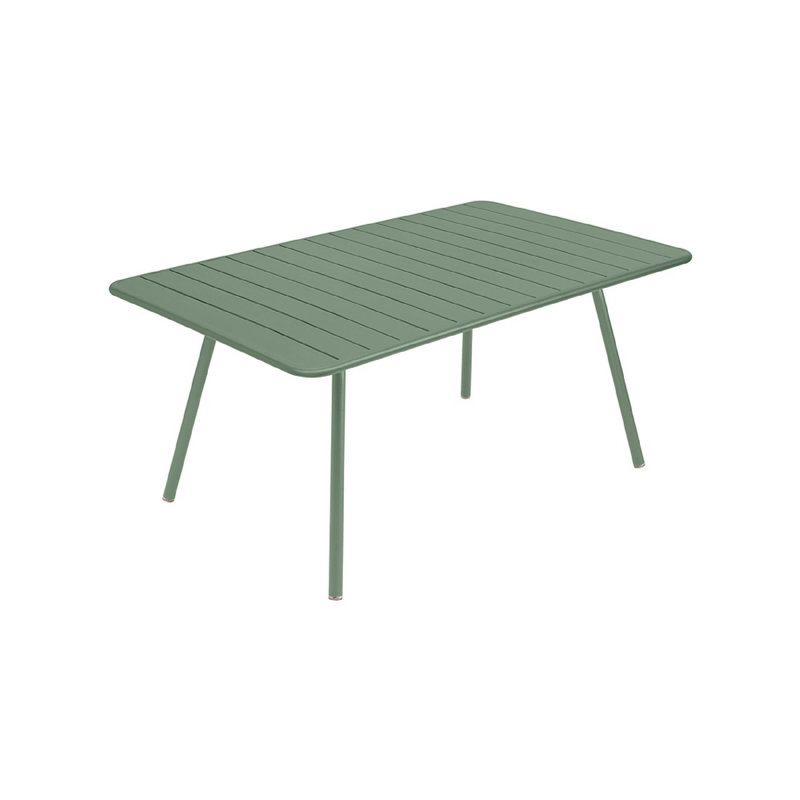Table de salle à manger en aluminium Luxembourg, Cactus, L 31,5 po x L 57 po x H 29 po