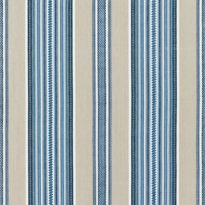 La Boheme Cyrus Stripe Fabric, Chambray