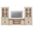 Laziza Farmhouse Entertainment Center With Bookshelf For Tvs Up To 75",Mid Century Modern TV Stand With 73"H Tall 5-Tier Bookcase With Open Storage And Barn Doors For Living Room,Bedroom,-123627539-123627540