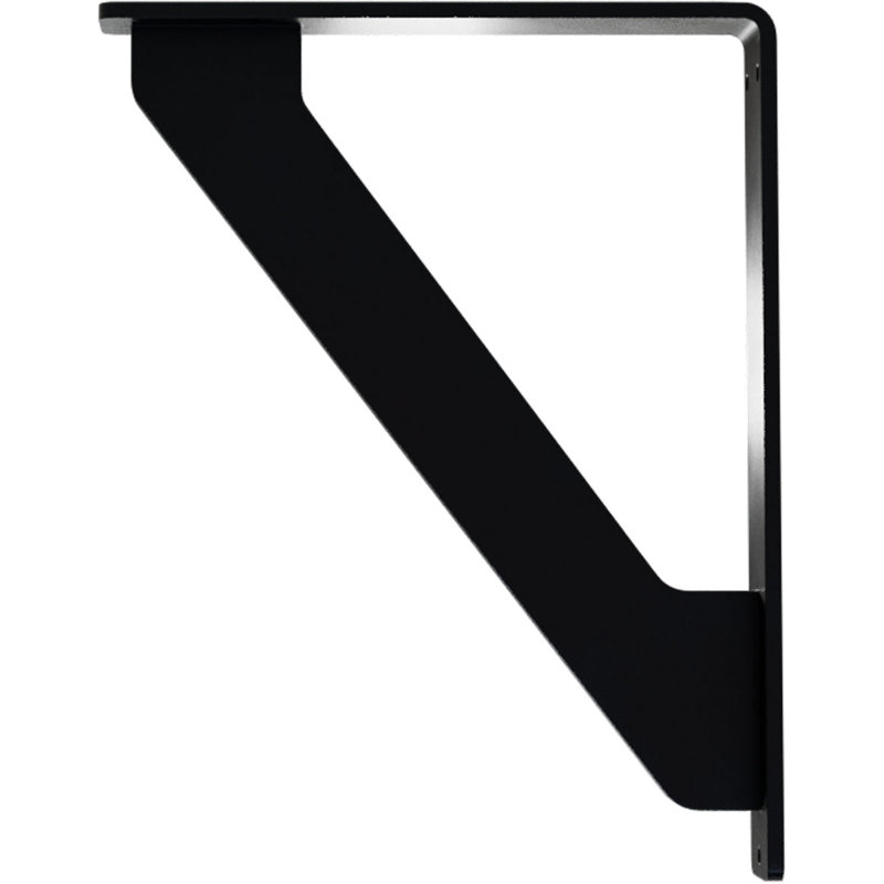 Support traditionnel en fer forgé, H 8 po x l 1,5 po x P 5,5 po, Noir