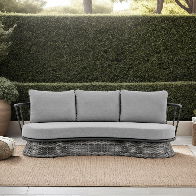 Canapés de patio en métal durable, style contemporain pour la famille et les réceptions