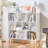 10 Cube Bookshelf,3 Tier Modern Wide Bookcase With Legs,Mid-Century Wood Bookshelves Storage，Retro Large Book Case,Freestanding Organizer Display Shelf For Bedroom,Living Room,Office-2127432903-2127432905