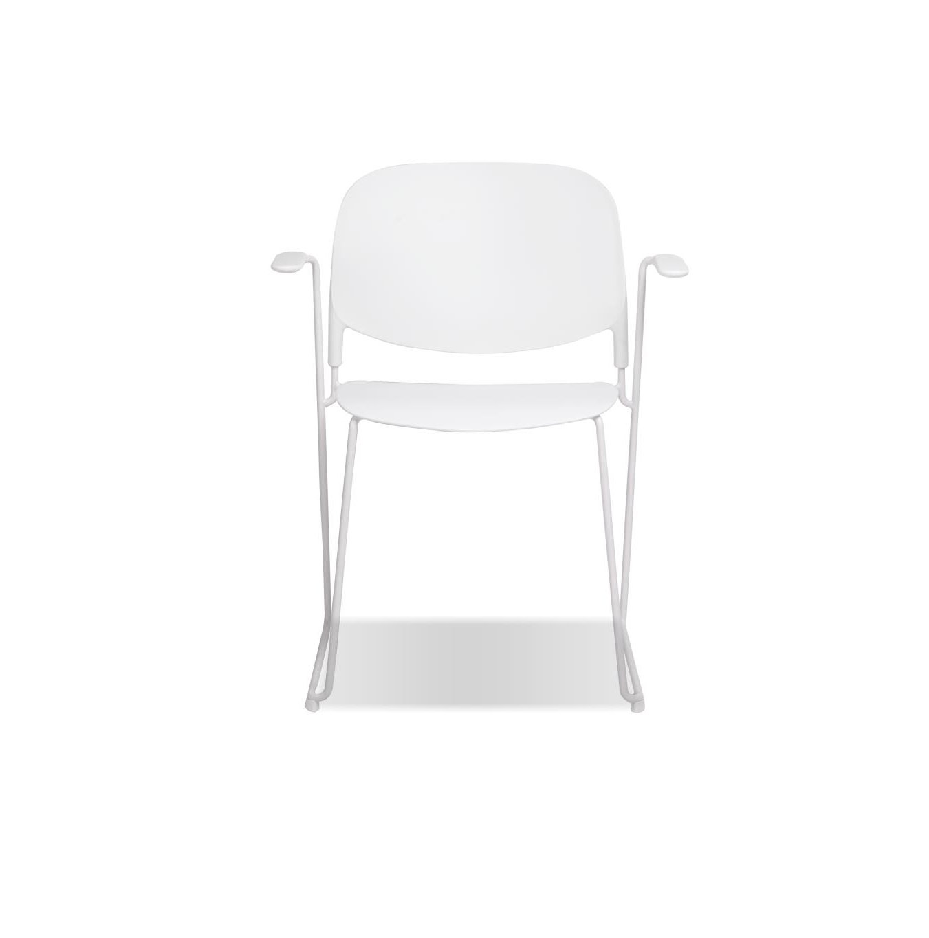 Calvin Premium All-Weather Wicker Outdoor Stacking Dining Armchair with Cushion, White