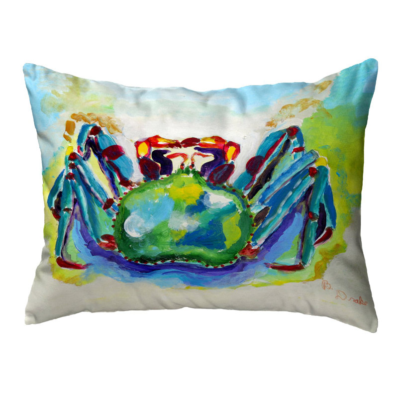  Housse et insert de coussin rectangulaire d'extérieur très grand crabe