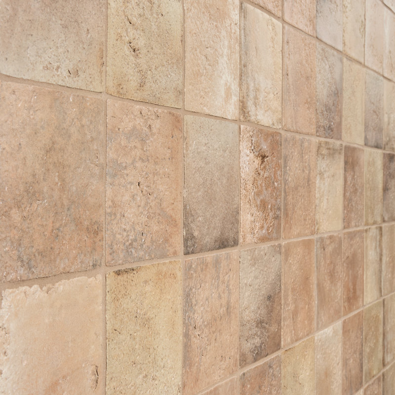 Vario 5.11 In. X 5.11 In. Textured Ceramic Wall Tile (6.09 Sq. Ft. / Case), Terra Cream