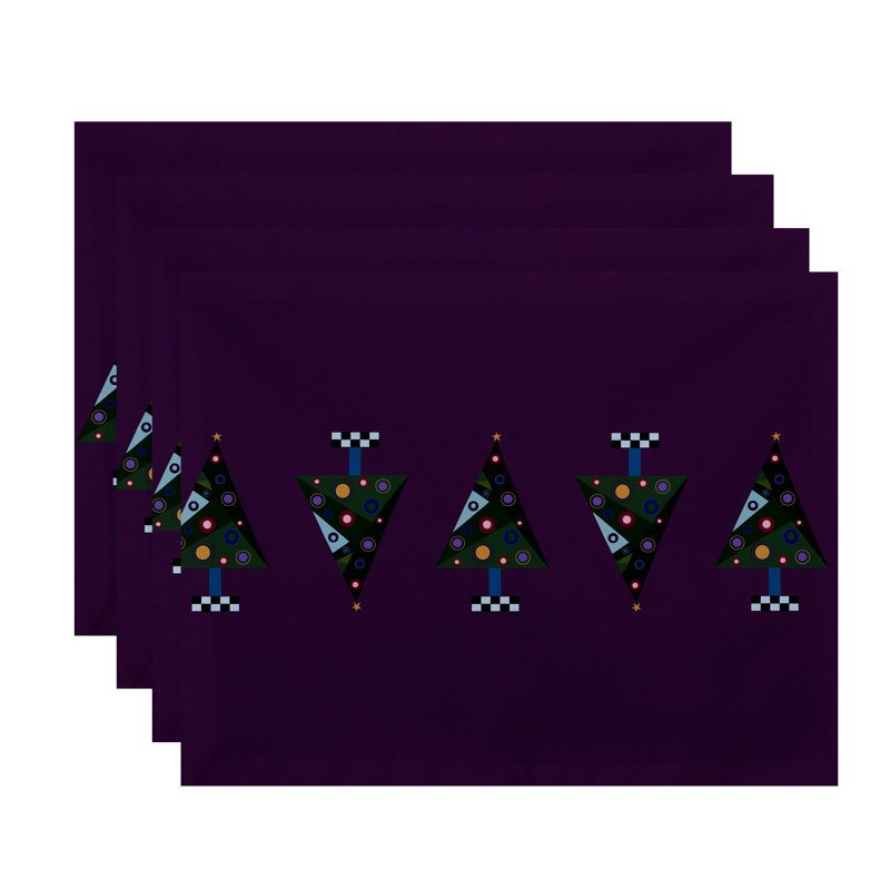 Napperon Crazy Christmas Holiday, Mauve