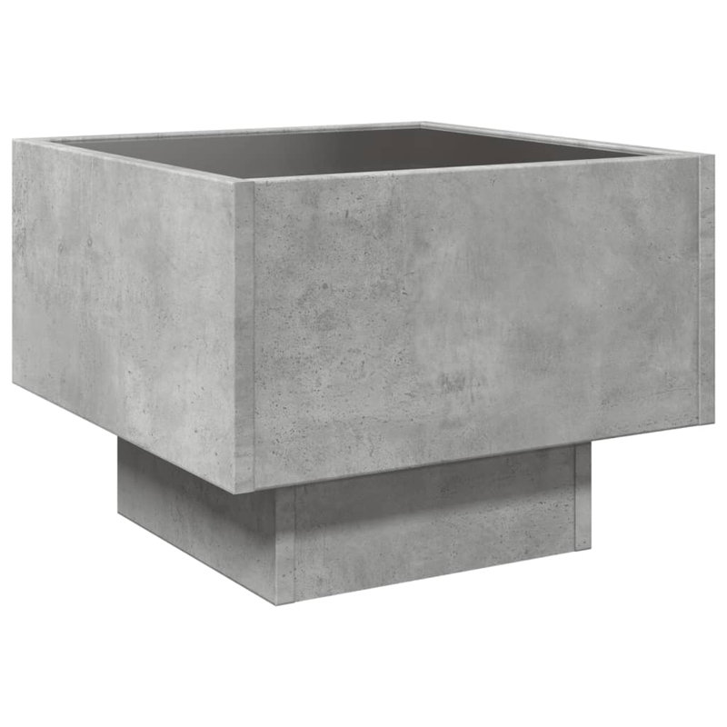 Damaiah Glass Top End Table, Concrete Grey