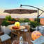 Parasol solaire extérieur 10 pi - 8 nervures, éclairé, pour terrasse de jardin-131141253