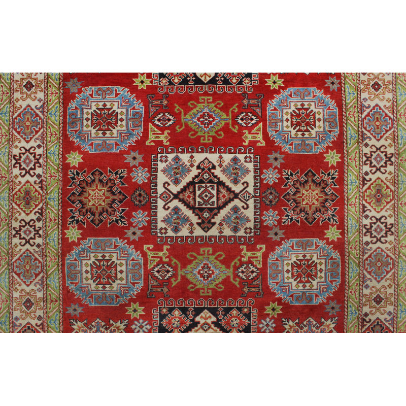 Aquino One-of-a-Kind 5'11" X 8'8" Wool Area Rug in Red