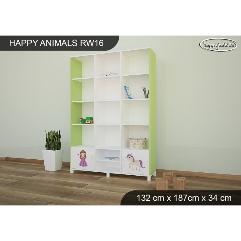 187cm H X 132cm W Kids Bookcase, Green