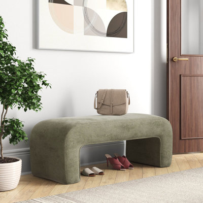 Steven 47" Chenille Waterfall Bench