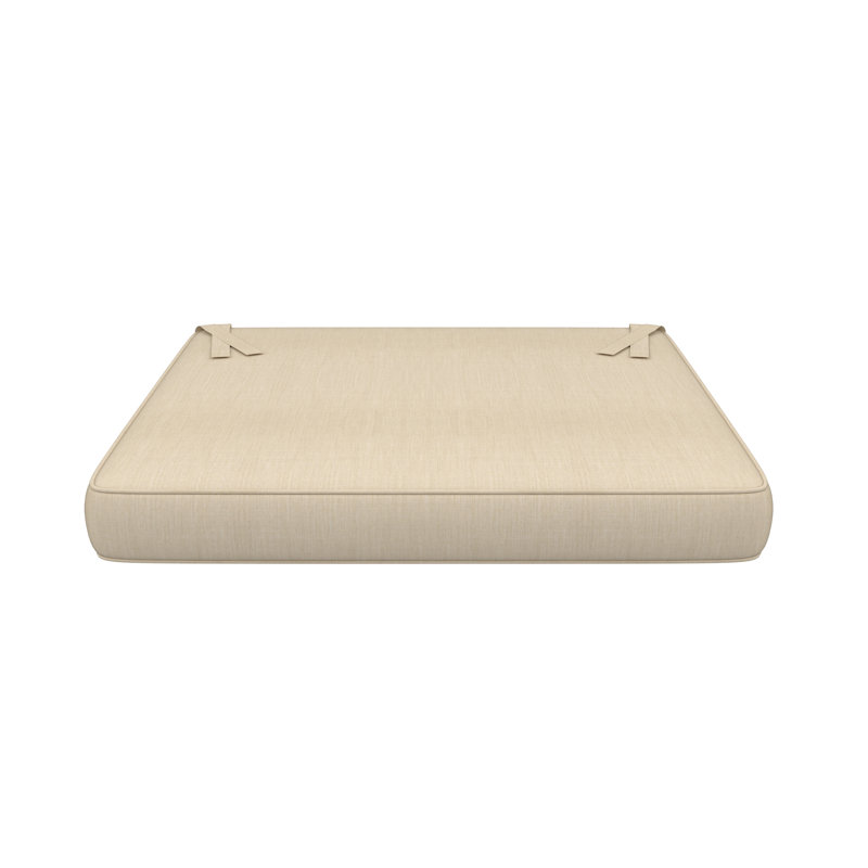 Sunbrella Indoor/Outdoor Dining Chair Cushion, Sunbrella® Canvas Flax, 21" W x 19" D