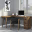 Bureau double caisson en L en bois massif avec 3 tiroirs-1034424754-1034424752