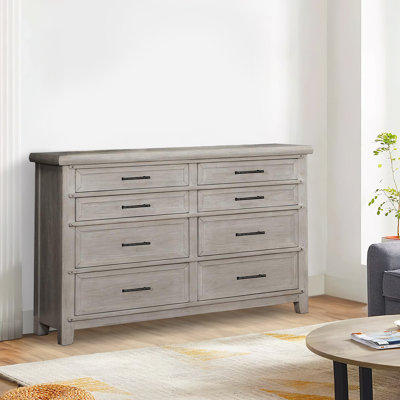 Solid Wood 64'' W 8 - Drawer Dresser