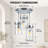 3-Light Flush Mount Ceiling Light With Water Glass, 3.9" Wide, E26 Base-1325403162-1101514783