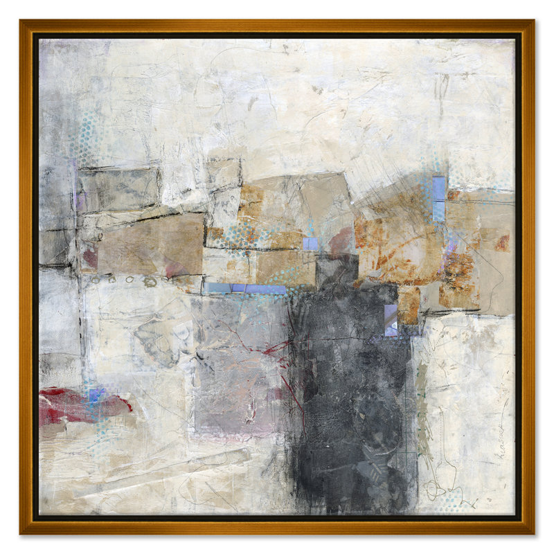 Coastal View by Jill Krasner - Single Picture Frame Painting on Canvas, Gold