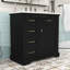 Meuble-lavabo autoportant avec lavabo en céramique, 4 tiroirs et tablette réglable-1060329552