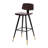 Azurie LeatherSoft Barstools with Iron Frame and Gold Tipped Legs-911500883