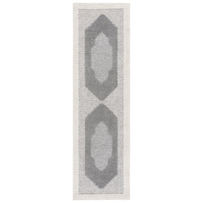 Jeniah 807 Area Rug In Dark Grey / Ivory