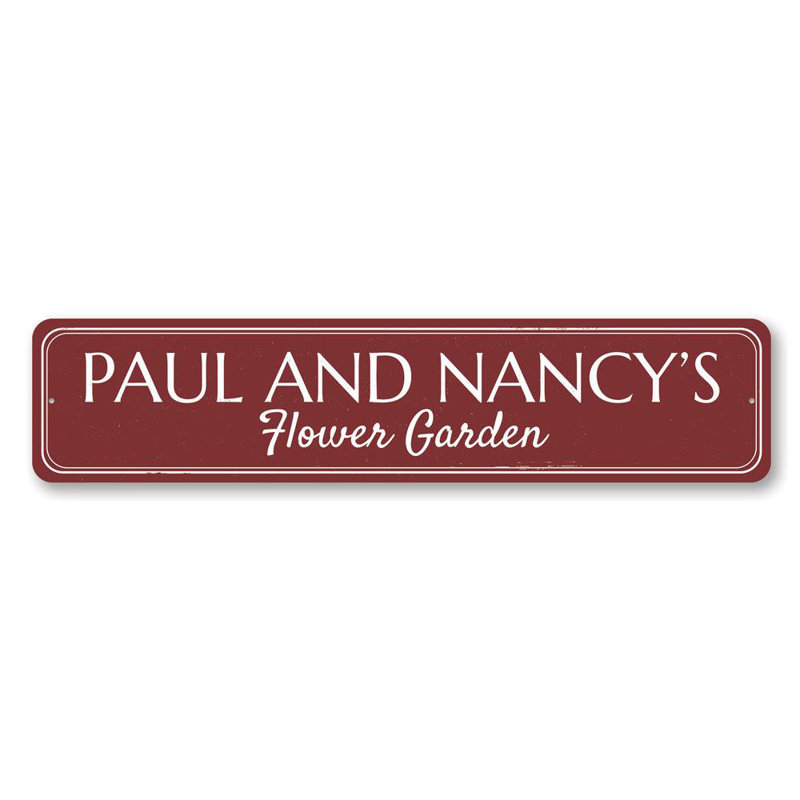 Plaque en aluminium Flower Garden, H 6 po x l 24 po x P 0,063 po