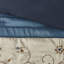 Édredon bleu marine 7 pièces - brodé, 2 taies décoratives, 3 coussins, jupe de lit, option fer à repasser, design élégant, facile à laver et