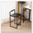 Faux Leather Upholstered Bar Stools Dining Stool with  Legs