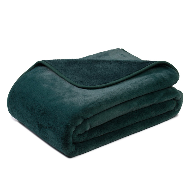 Throw Blanket, W180 x L220cm, Dark Green