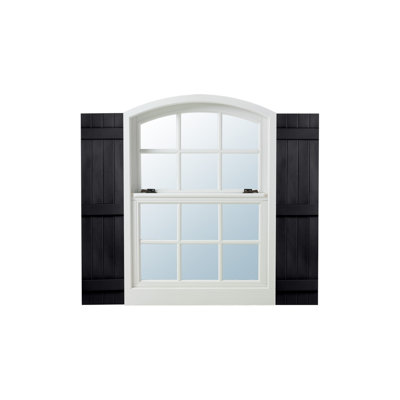 Four Board and Batten Closed Vinyl Shutters Pair