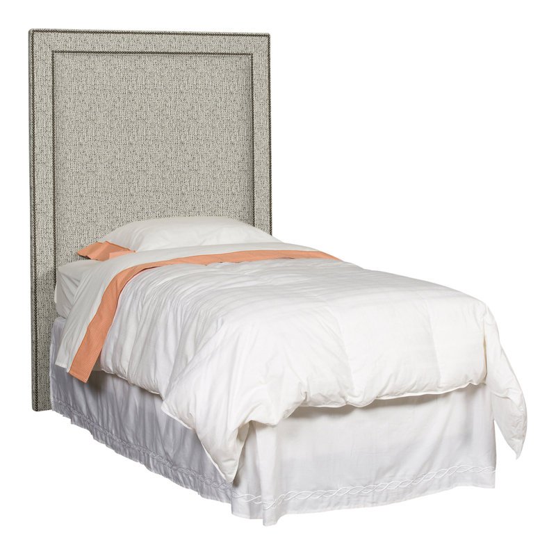 Hillary/Hank Twin Upholstered Panel Headboard, Tuck Metal, No