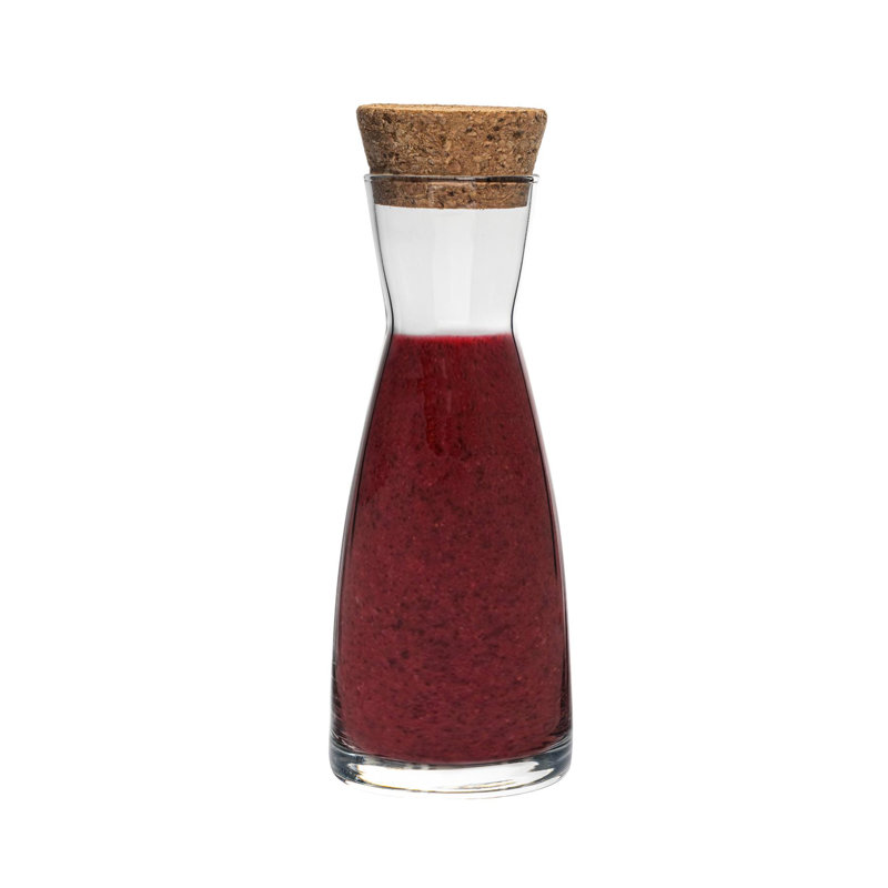 Ypsilon Glass Carafes With Cork Lids - 1.1 Litre