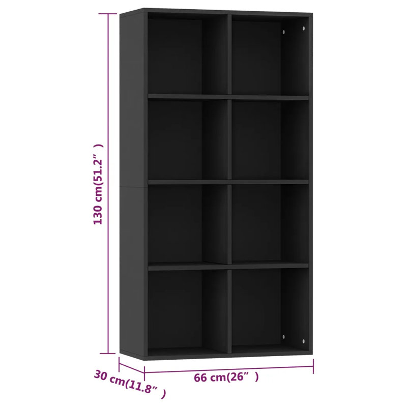 Abelia Bookcase, (4 Shelves) 130cmH x 66cmW x 30cmD, Artisan Oak