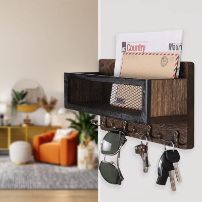 Dispositif de rangement pour porte-clés en bois