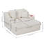 2 Seater Corduroy Sofa-553078044