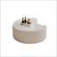 Table basse en cuir fritté clair de forme irrégulière en cuir, motifs gris uniques pour un décor de salon moderne-633666313