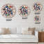 Horloge murale moderne Compositions géométriques colorées III-60328936