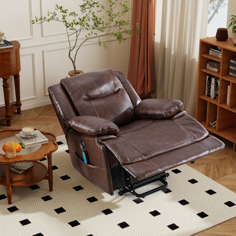 Fauteuil inclinable électrique l 37,8 po, Brun